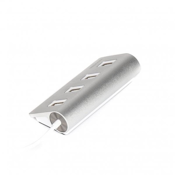 Концентратор USB 2.0 Maxxter 4хUSB2.0 Silver (HU2A-4P-01) HU2A-4P-01 фото