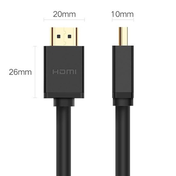 Кабель Ugreen HD104 HDMI - HDMI, 1 м, Black (10106) 10106 фото