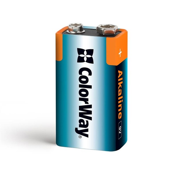 Батарейка ColorWay Alkaline Power Krona/6LR61 BL 1шт CW-BA6LR61-1BL фото
