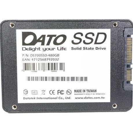 Накопичувач SSD 480GB Dato DS700 2.5" SATAIII TLC (DS700SSD-480GB) DS700SSD-480GB фото