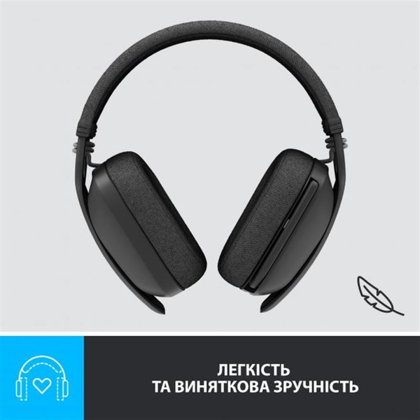 Bluetooth-гарнітура Logitech Zone Vibe 125 Wireless Headphones Graphite (981-001126) 981-001126 фото