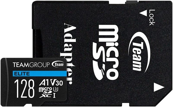 Карта пам`ятi MicroSDXC 128GB UHS-I/U3 Class 10 Team Elite + SD-адаптер (TEAUSDX128GIV30A103) TEAUSDX128GIV30A103 фото