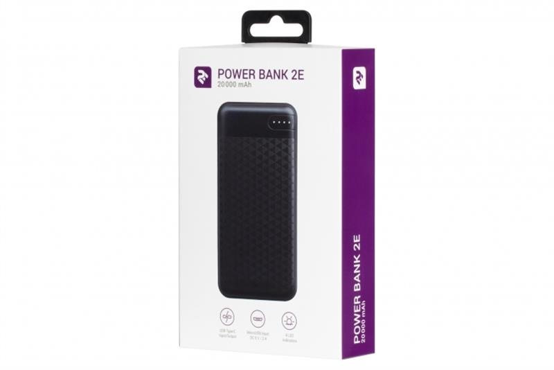 Універсальна мобільна батарея 2E PD+QC 3.0 20000mAh Black (2E-PB2004PD-BLACK) 2E-PB2004PD-BLACK фото