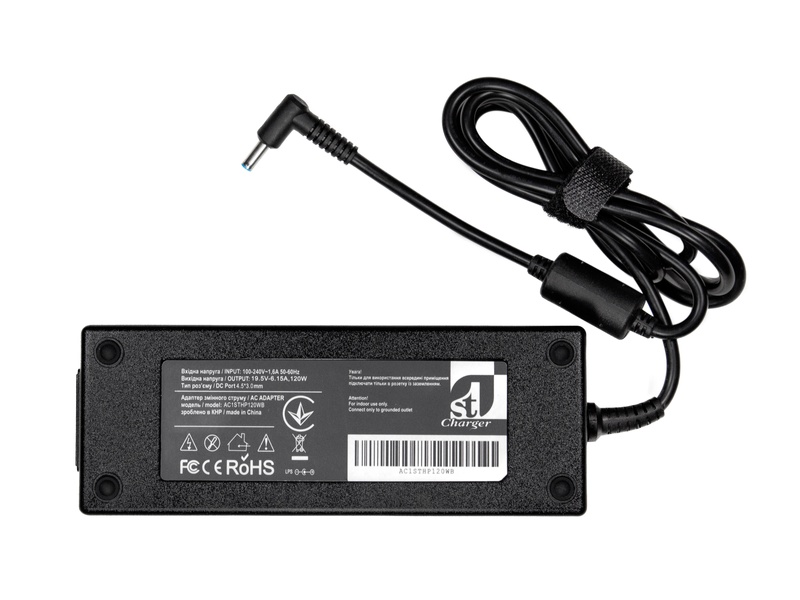 Блок живлення 1StCharger для ноутбука HP 19.5V 120W 6.15A 4.5х3.0мм (AC1STHP120WB) AC1STHP120WB фото