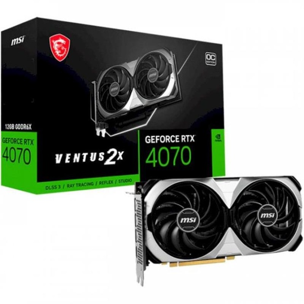 Відеокарта GF RTX 4070 12GB GDDR6X Ventus 2X OC MSI (GeForce RTX 4070 VENTUS 2X 12G OC) GeForce RTX 4070 VENTUS 2X 12G OC фото