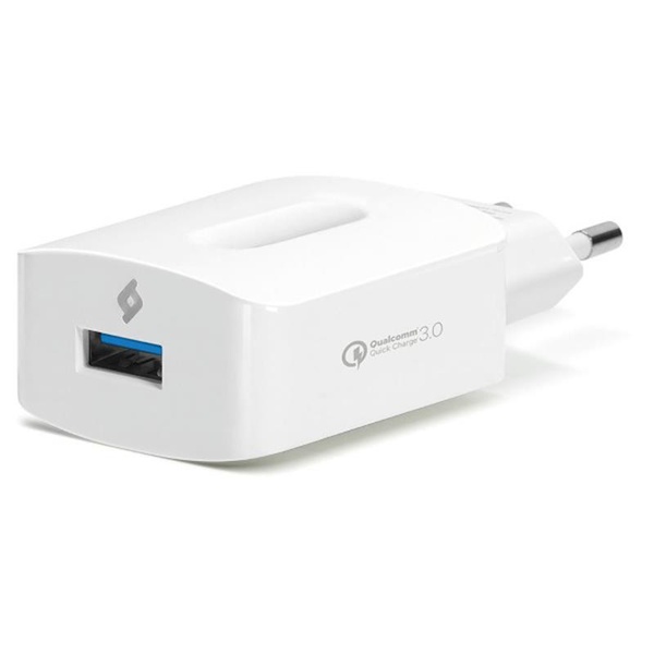 Мережевий зарядний пристрій Ttec SpeedCharger QC 3.0 USB 3A 18W White (2SCQC01K) 2SCQC01K фото