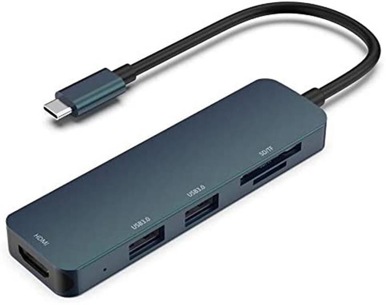 Концентратор HP USB3.0 Type-C - USB/HDMI/SD/TF (DHC-CT203) Black DHC-CT203 фото