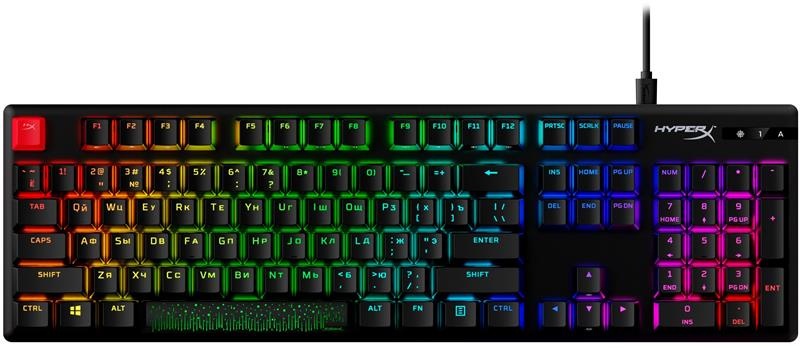 Клавіатура HyperX Alloy Origins Aqua RGB PBT ENG/RU Black (639N5AA) USB 639N5AA фото