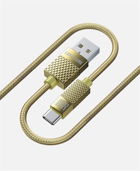 Кабель Luxe Cube Premium USB-USB Type C, 1м, золотий (8889996899681) 8889996899681 фото