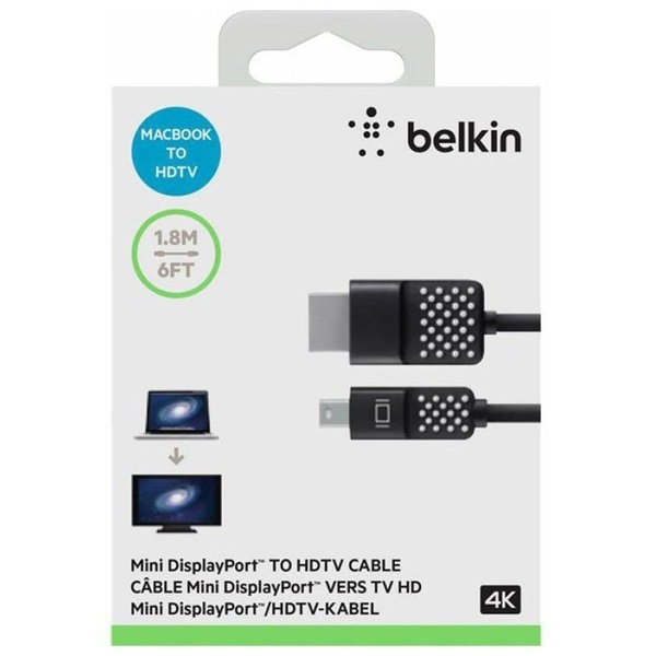 Кабель Belkin mini DisplayPort - HDMI (M/M), 1.8 м, Black (F2CD080bt06) F2CD080bt06 фото