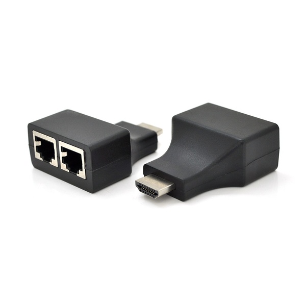 Адаптер Voltronic HDMI - 2хRJ-45 (M/F), Black (YT-SCPE HDMI/2P-30m720P/08516) YT-SCPE HDMI/2P-30m720P/08516 фото