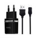 Зарядний пристрій Hoco C12 Smart (2USB, 2.4А) Black (6957531064114) + кабель MicroUSB 6957531064114 фото 1
