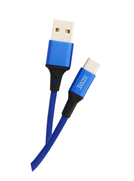 Кабель Tecro (TC-0100BE) USB-USB Type-C, 1 м, синій TC-0100BE фото