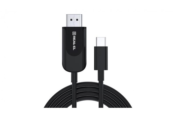 Кабель REAL-EL CHD-180 USB Type-C - HDMI (M/M), 1.8 м, Black (EL123500044) EL123500044 фото