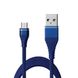 Кабель Grand-X USB-microUSB, Cu, 2.1A, 1.2м Blue (NM012BL) NM012BL фото 1
