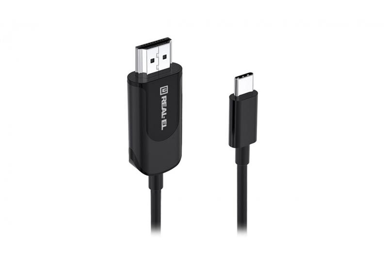 Кабель REAL-EL CHD-180 USB Type-C - HDMI (M/M), 1.8 м, Black (EL123500044) EL123500044 фото