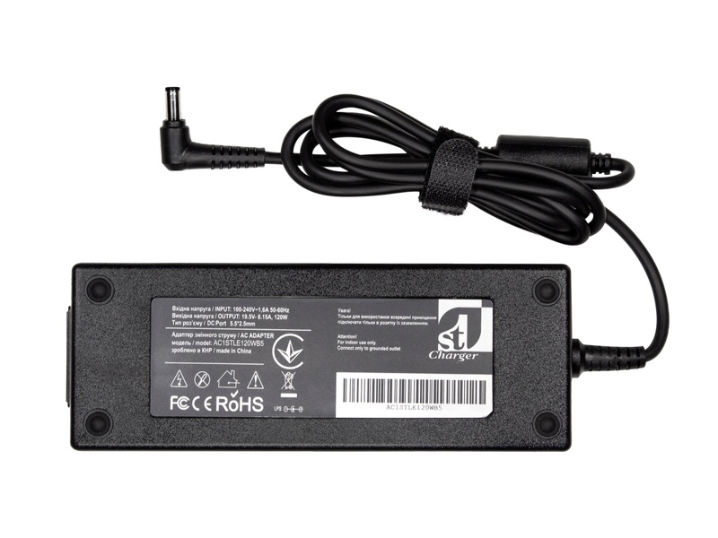 Блок живлення 1StCharger для ноутбука Lenovo 19.5V 120W 6.15A 5.5х2.5мм (AC1STLE120WB5) AC1STLE120WB5 фото