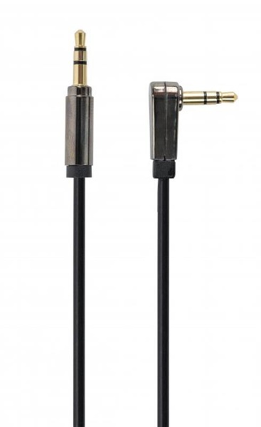 Аудіо-кабель Cablexpert 3.5 мм - 3.5 мм (M/M), 1 м, чорний (CCAPB-444L-1M) CCAPB-444L-1M фото
