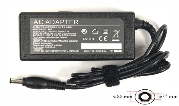 Блок живлення PowerPlant для ноутбуків Acer, Asus 220V, 19V 65W 3.42A 5.5х2.5мм (AC65F5525) AC65F5525 фото