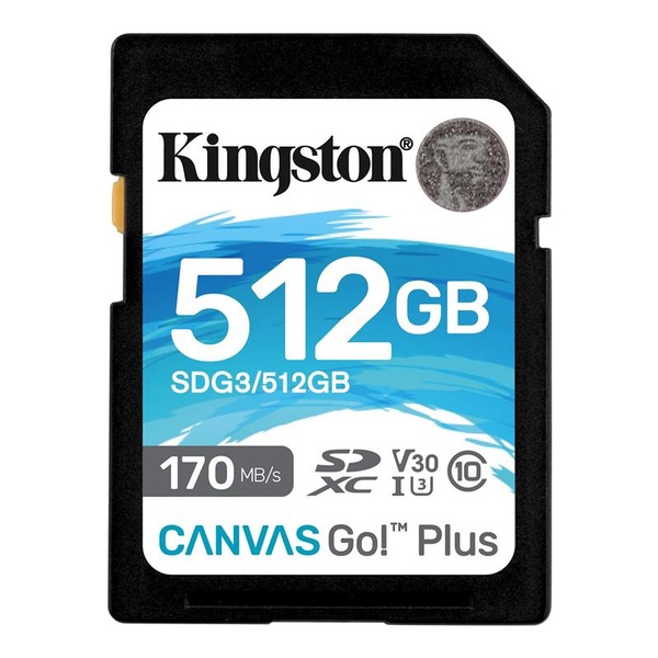 Карта пам`ятi SDXC 512GB UHS-I/U3 Class 10 Kingston Canvas Go! Plus R170/W90MB/s (SDG3/512GB) SDG3/512GB фото