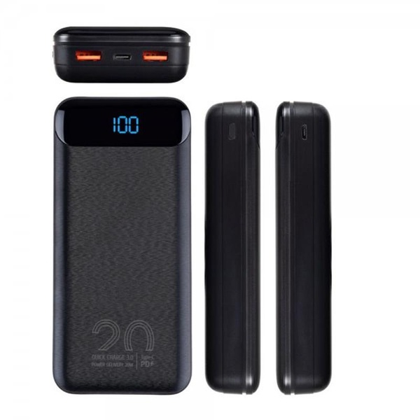 Універсальна мобільна батарея Rivacase Rivapower 20000 mAh Black (VA2580) RIVAPOWER VA2580 (Black) фото