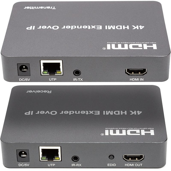 Подовжувач HDMI сигналу PowerPlant HDMI 4K/30hz, до 150м, через CAT5E/6 (HDES150-KVM) (CA912957) CA912957 фото