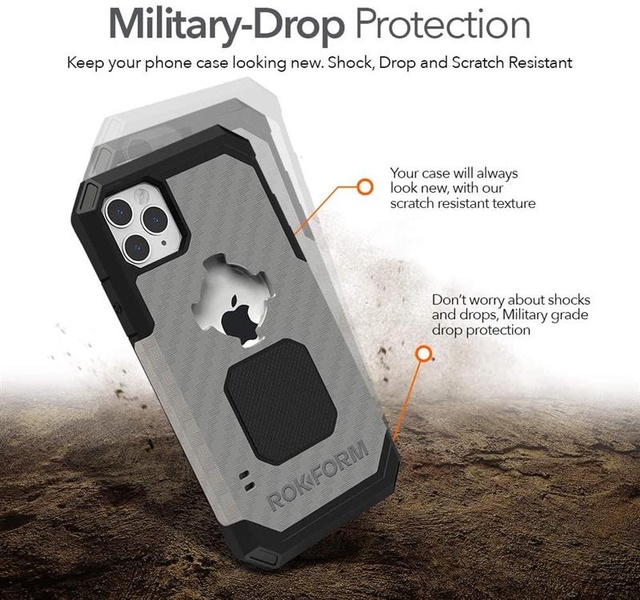 Чохол-накладка Rokform Rugged для Apple iPhone 11 Pro Gun Metal (306643P) 306643P фото