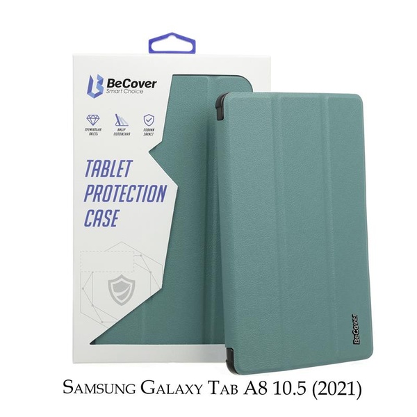 Чохол-книжка BeCover Smart для Samsung Galaxy Tab A8 SM-X200/SM-X205 Dark Green (707263) 707263 фото
