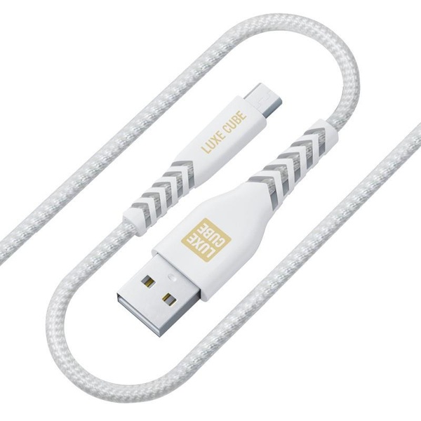 Кабель Luxe Cube Kevlar USB-microUSB, 1.2м, білий (8886668686266) 8886668686266 фото