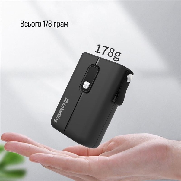 Універсальна мобільна батарея ColorWay Full Power 10000mAh Black (CW-PB100LPK2BK-PDD) CW-PB100LPK2BK-PDD фото